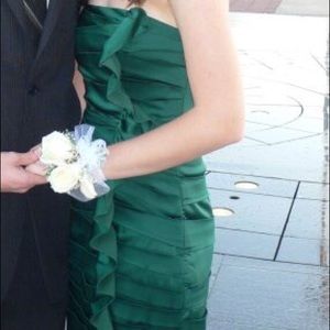 Phoebe Couture 2000s Emerald Green Evening Dress